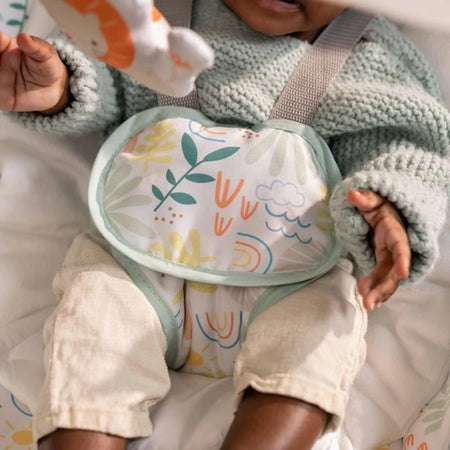 INGENUITY Keep Cozy 3 in 1 Baby Rocker - Arcobaleno tropicale - 3 posizioni: arco con giocattoli rimovibili, fino a 18 kg