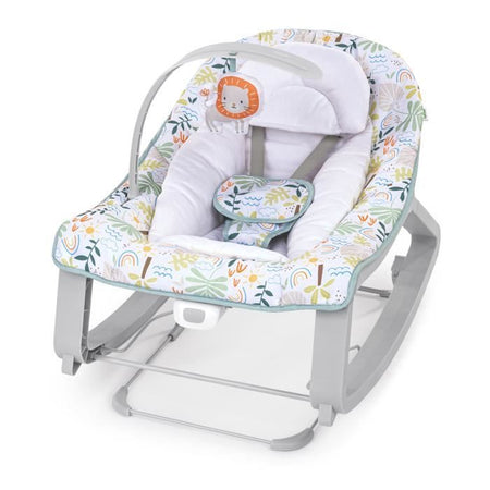 INGENUITY Keep Cozy 3 in 1 Baby Rocker - Arcobaleno tropicale - 3 posizioni: arco con giocattoli rimovibili, fino a 18 kg