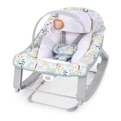 INGENUITY Keep Cozy 3 in 1 Baby Rocker - Arcobaleno tropicale - 3 posizioni: arco con giocattoli rimovibili, fino a 18 kg