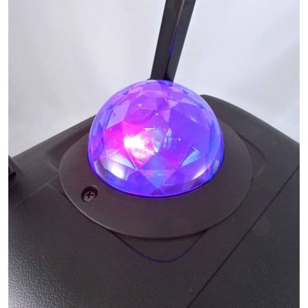 INOVALLEY KA116BOWL - Altoparlante luminoso Bluetooth 450W - Funzione karaoke - Sfera caleidoscopio LED multicolore - Porta USB