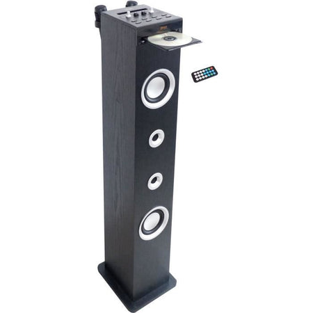 Inovalley HP49CD - Colonna sonora Bluetooth - Lettore CD e funzione Karaoke - 100W - Radio FM - Porta USB - Ingresso Aux-in - Nero