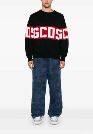 GCDS MAGLIONE BAND LOGO CREWNECK da uomo