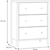 Mobile lavabo - Bianco - 3 cassetti - L64 x P40 x H83 cm - IPSARION