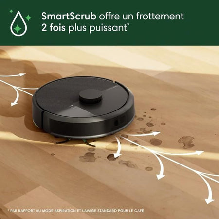Robot aspirapolvere - IROBOT Roomba 105 Combo + Autoempty - 2h - 7000 Pa - 400 ml - Nero