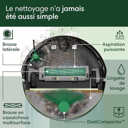 Robot aspirapolvere - iRobot - Roomba 205 - DustCompactor - Nero - Garanzia 2 anni