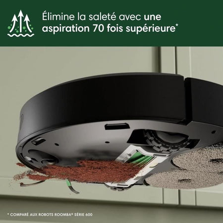 Robot aspirapolvere - iRobot Roomba Plus 405 - Nero - Compatibile con IoT - Pulizia programmabile