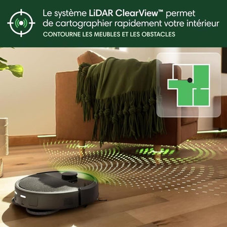 Robot aspirapolvere - iRobot Roomba Plus 405 - Nero - Compatibile con IoT - Pulizia programmabile