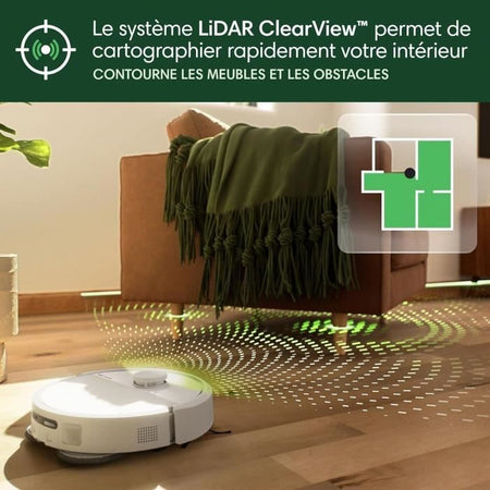 iRobot Roomba Plus 405 Combo Robot + AutoWash - Base multifunzione - Salviette lavabili e asciuganti - LiDAR Clearview