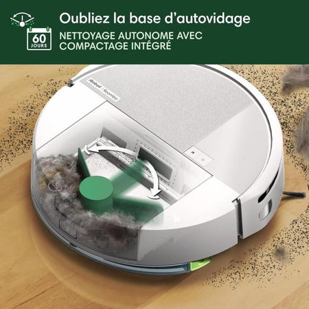 iRobot Roomba 205 DustCompactor Combo - Compatta automaticamente i detriti all'interno del robot fino a 60 J - Clearview LiDAR