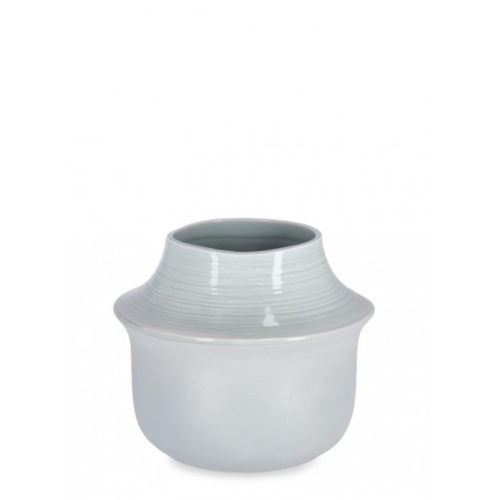 Vaso isao azzurro ceramica impermeabile internamente
