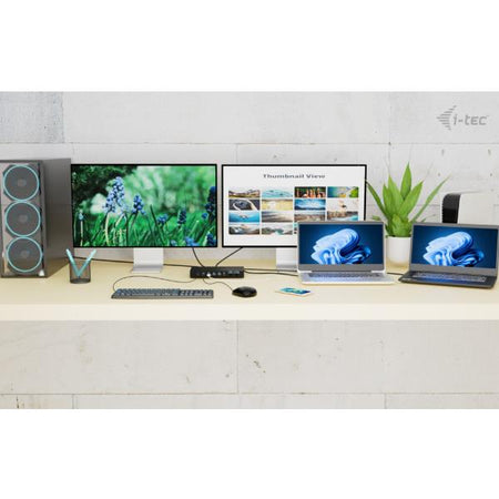 I-TEC DOCKING STATION USB-C KVM PER 3 HOSTS, DUAL DISPLAY, POWER DELIVERY 1X 92W/2X 65W