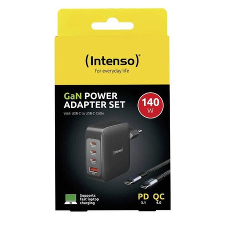 INTENSO POWER ADAPTER INCLUDING CHARGING 140W + DATA CABLE NYLON 2,0M