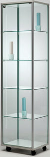 Vetrina per esposizione con ripiani regolabili da negozio cm. 41,7x41,7x182h