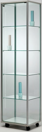 Vetrina per esposizione con ripiani regolabili da negozio cm. 41,7x41,7x182h