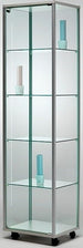 Vetrina per esposizione con ripiani regolabili da negozio cm. 41,7x41,7x182h