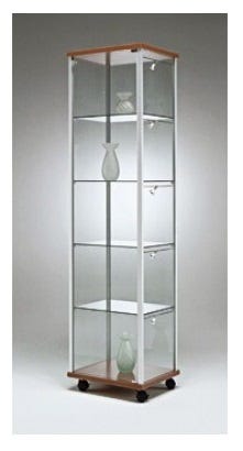 Vetrina per esposizione con ripiani regolabili da negozio cm. 41,7x41,7x182h