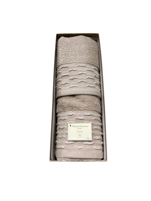 Set Asciugamani 1+1 Maestri Cotonieri India  Spugna di Cotone
