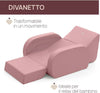 Chicco Twist - Poltroncina per Bambini Trasformabile in Chaise Longue e Divanetto, Sedia per Bambini con 3 Configurazioni, Comoda e Leggera, Si Trasforma con 1 Gesto - Per Bambini 12+ Mesi, colore DUSTY PINK