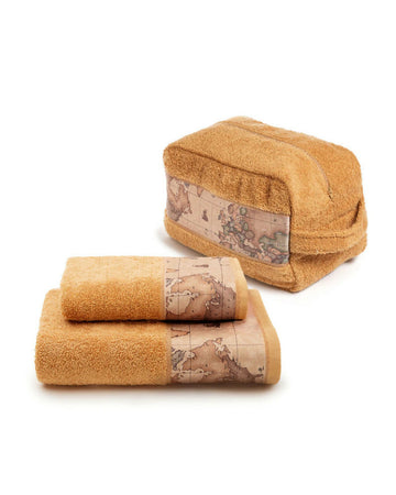 Beauty Asciugamani set ! Alviero Martini Geo Classic Cotone + Pochette Eleganza e Stile 1 Classe di cotone 100%