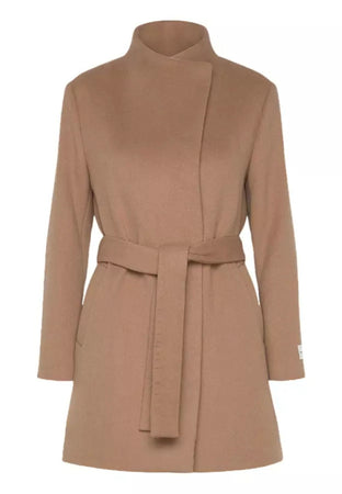 calvin klein CAPPOTTO WOOL FUNNEL NECK COAT da donna