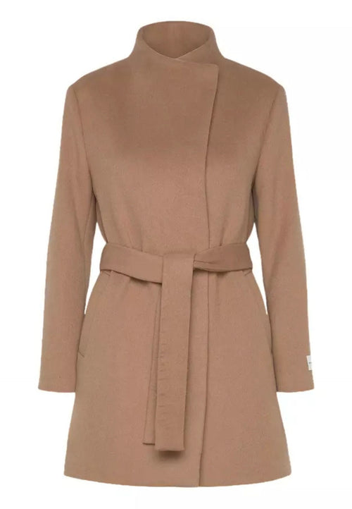 calvin klein CAPPOTTO WOOL FUNNEL NECK COAT da donna