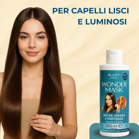Wonder Mask Maschera Per Capelli Trattamento Professionale Capelli Secchi Nutriente Luminosi 200ml