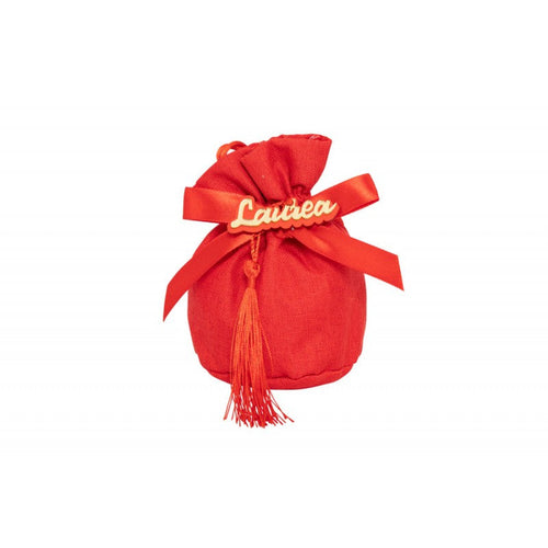 Sacchetto Laurea Harmony rosso con scritta laurea  Cotone