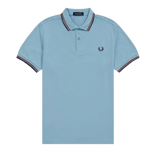 Fred Perry Polo Con Doppia Riga Uomo Regolar Fit Polo Maniche Corte Con Colletto