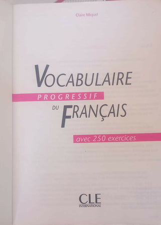 Libro di Vocabulaire Français per imparare tante parole e espressioni . Livello Avanzato con 250 esercizi