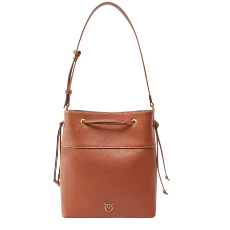 Pinko borse a tracolla donna pinko - secchiello classic pelle - marrone da donna