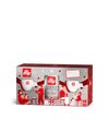 Illy confezione regalo kit caffè macinato tostato classico per espresso e 2 tazzine bianche con piattino disegnate da matteo thun