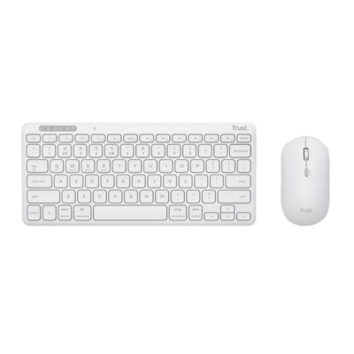 Tastiera con Mouse Wireless Lyra White Trust 25074