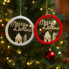 Pendente natalizio per Albero di Natale in legno con design casa