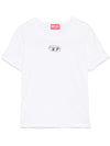 DIESEL t-shirt con placca logo da donna