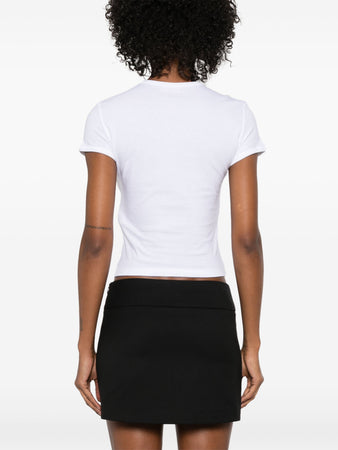 DIESEL t-shirt con placca logo da donna