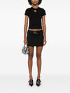 DIESEL t-shirt con placca logo da donna