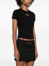 DIESEL t-shirt con placca logo da donna