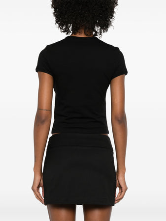 DIESEL t-shirt con placca logo da donna