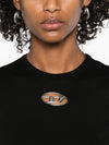 DIESEL t-shirt con placca logo da donna