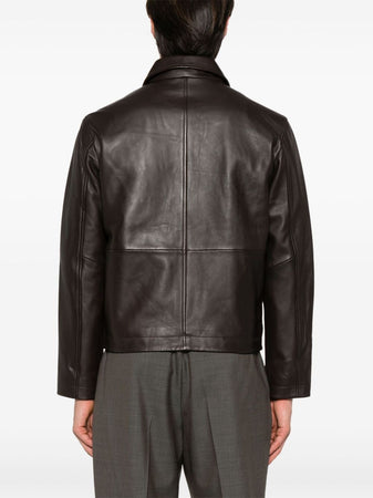 SUNFLOWER Giacca di pelle con zip da uomo