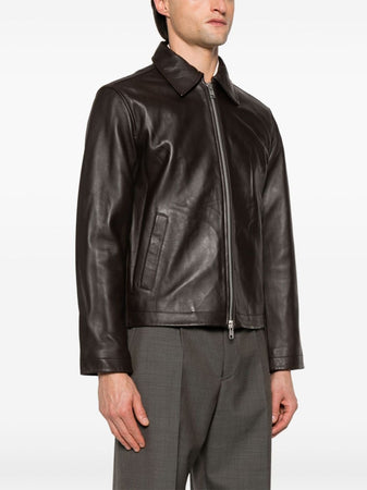 SUNFLOWER Giacca di pelle con zip da uomo