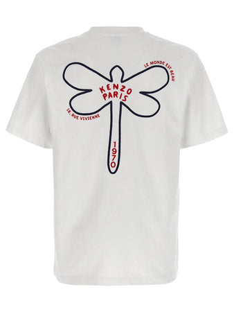 Kenzo T-shirt con stampa logo da uomo