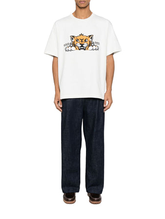 Kenzo T-shirt oversize ricamata 'KENZO Happy Tiger' di cotone da uomo