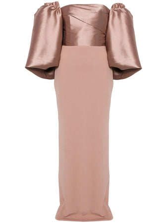 SOLACE LONDON maxi dress floris da donna