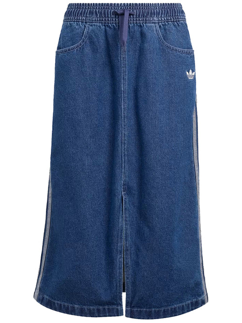 ADIDAS ORIGINALS <h4> - gonna midi denim </h4> da donna