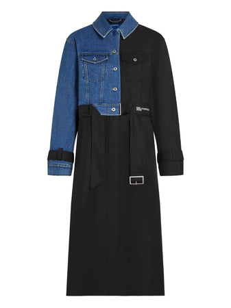 KARL LAGERFELD <h4> - trench mixed material <h4> da donna