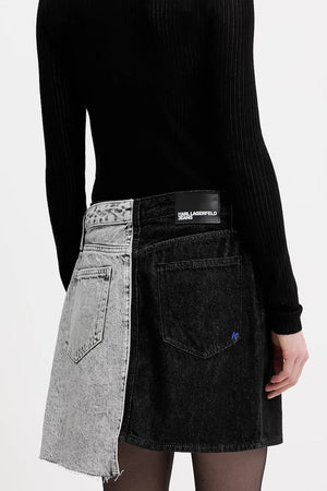 KARL LAGERFELD <h4> - MIni gonna asimmetrica Denim</h4> da donna