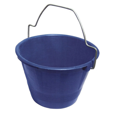 Secchio antinfortunistico con manico sagomato, in plastica blu per muratori