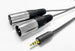 3.5MM CABLE to 2 x XLR male 2m