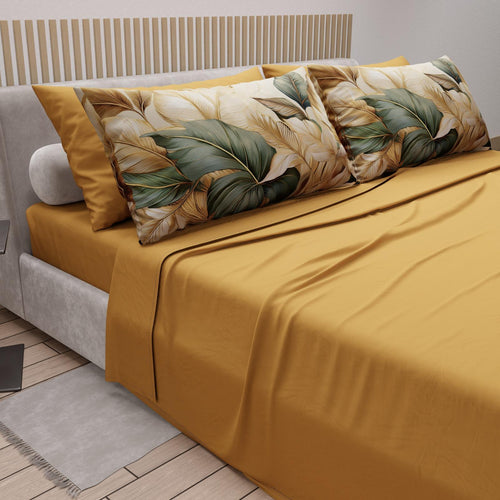 Completo lenzuola matrimoniale in puro cotone con 4 federe – Mod. 11 Hessense